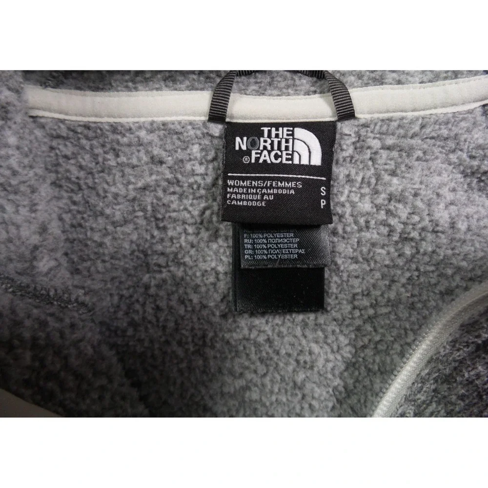 The North Face Sweatshirt Womens Size Small Gray Hooded TKA Glacier Half Zip - Picture 11 of 12